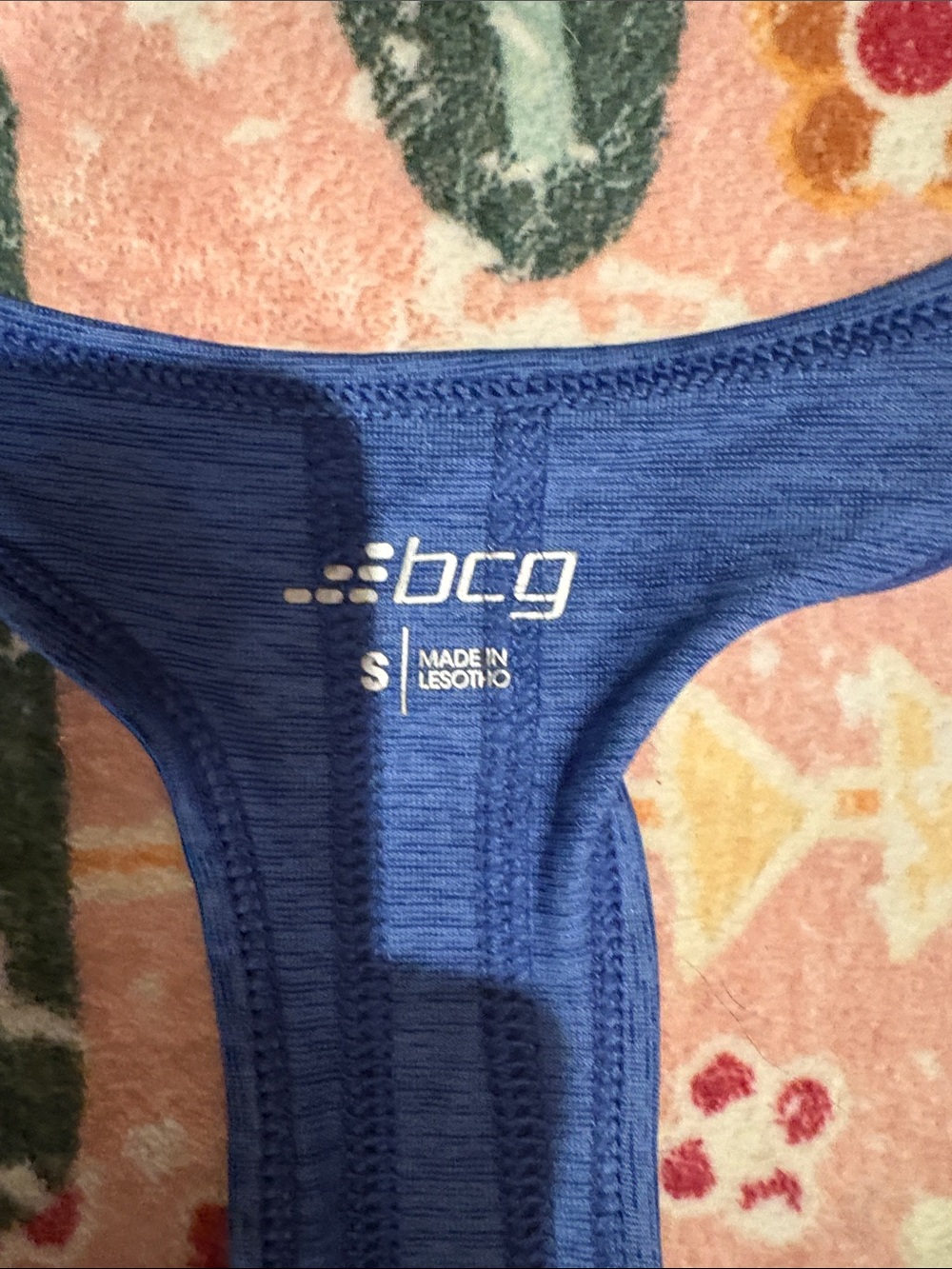 bcg Blue Racerback Performance Tank - Picture 2 of 3